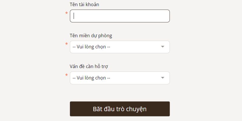 Liên hệ CSKH để lấy lại mật khẩu đăng nhập tài khoản cá cược